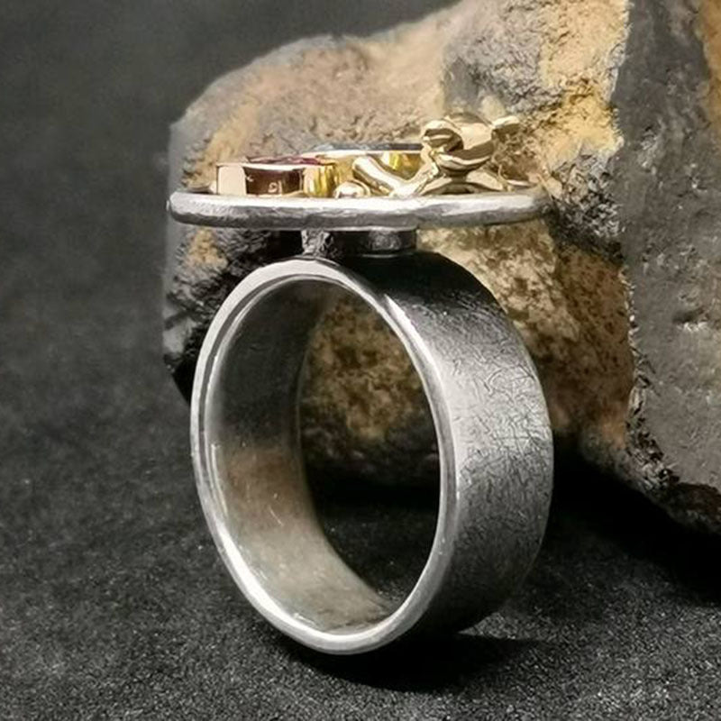 Vintage Geometric Crystal Ring for Women - product image 12