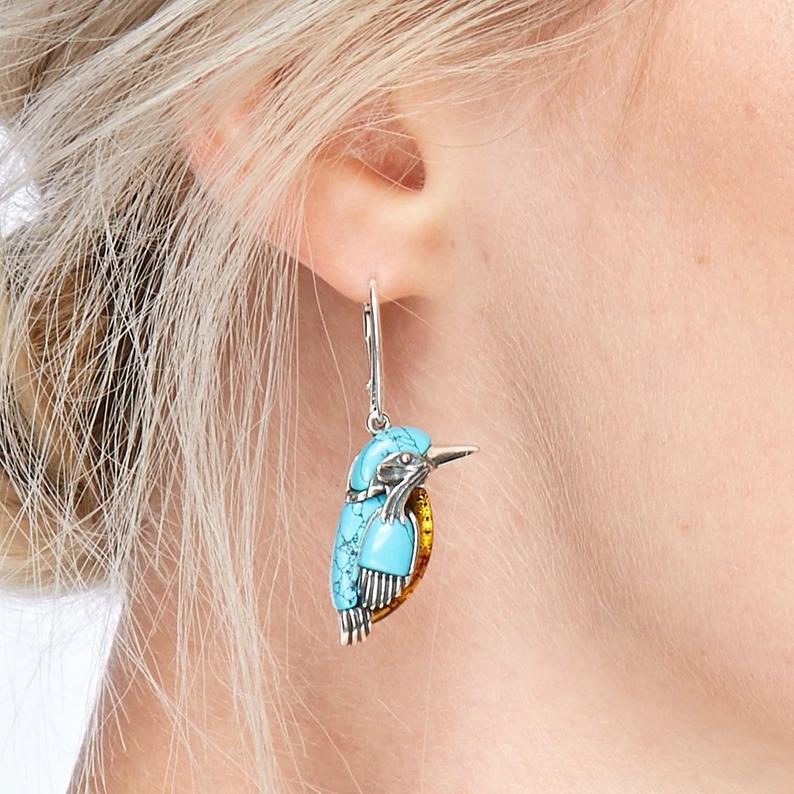 Turquoise Vintage Cross Earrings - product image 1