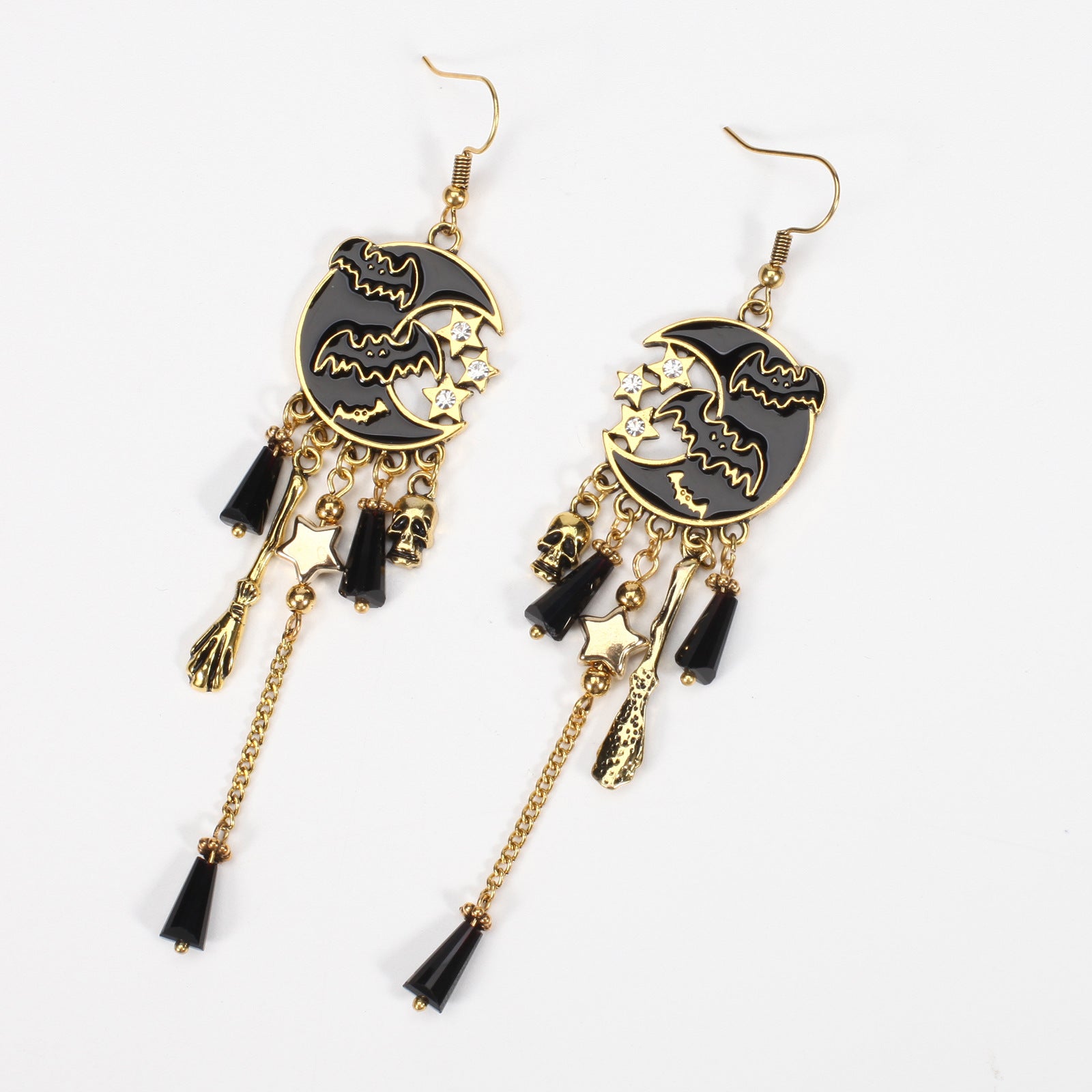Halloween Earrings Pumpkin Hat Ghost Skull Bat Spider Web Pattern Earrings - product image 28