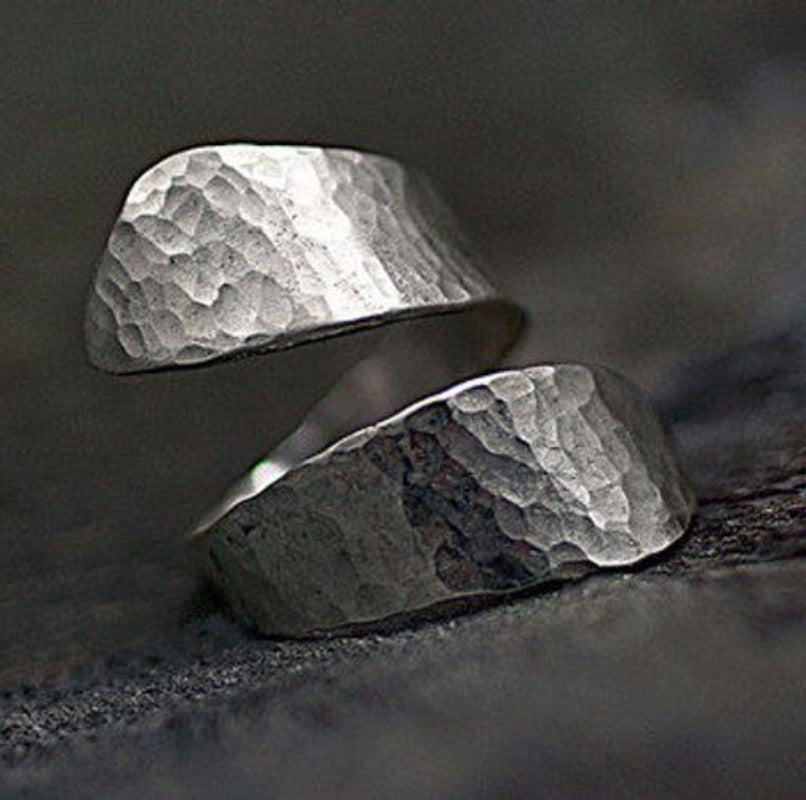Style Irregular Concave-convex Open Ring - Personalized Trendy Wide Band Ring - product image 6