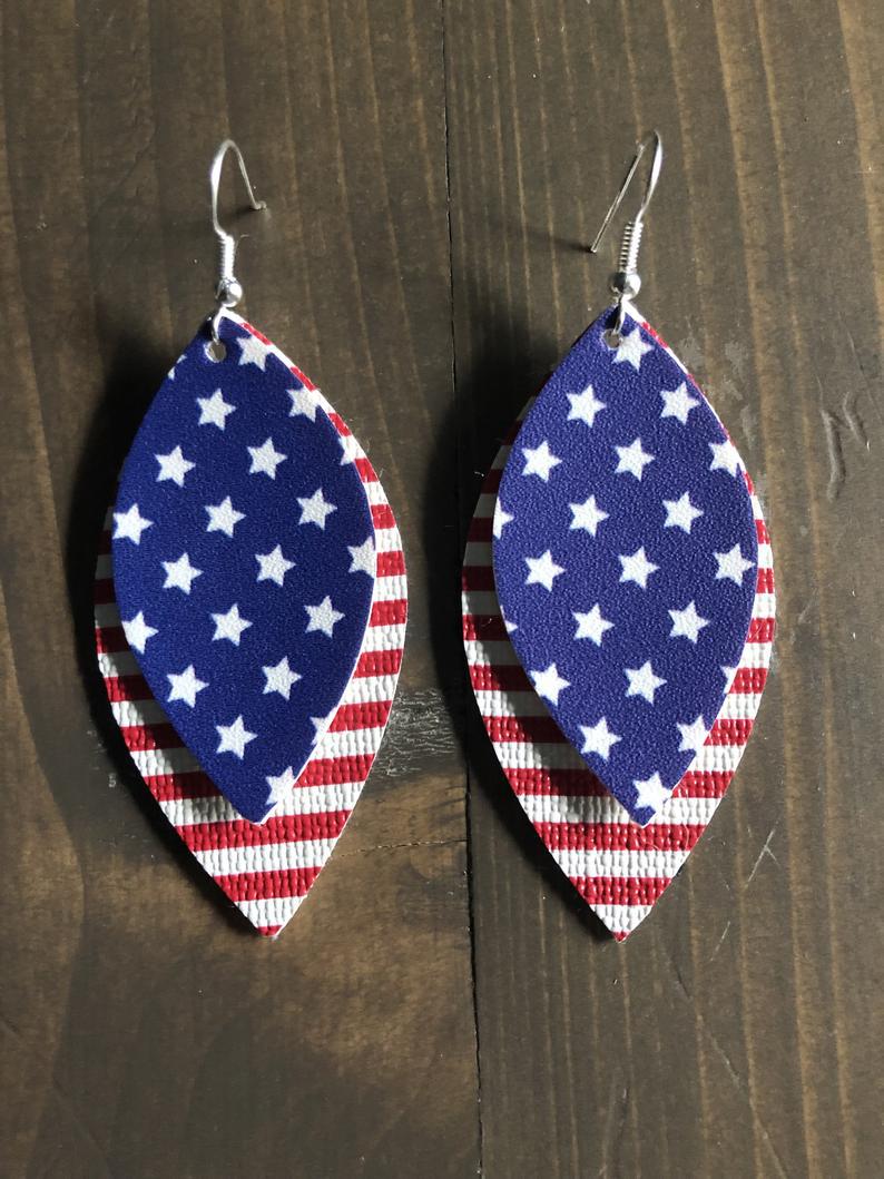 Cross Leather Earrings - product image 7