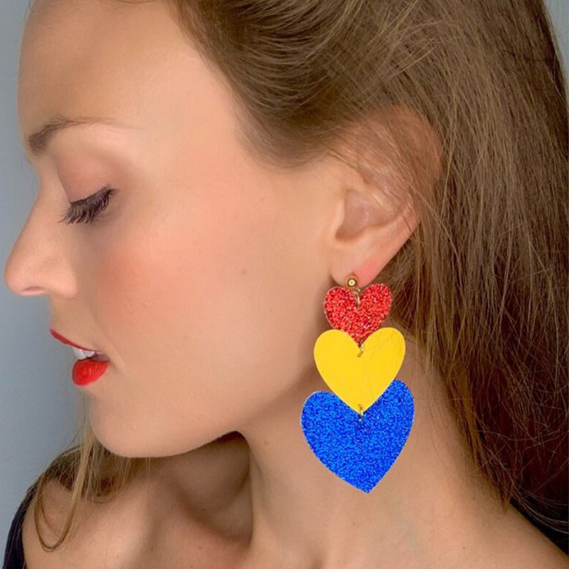 Heart Leather Earrings - product image 7