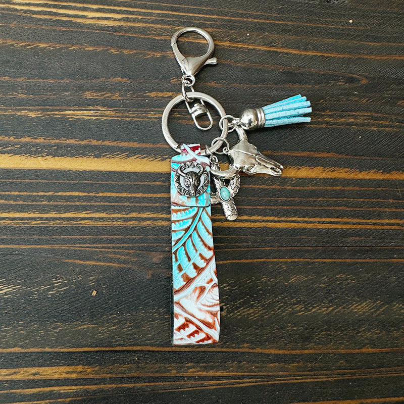 Western Turquoise Vintage Leather Necklace - product image 9