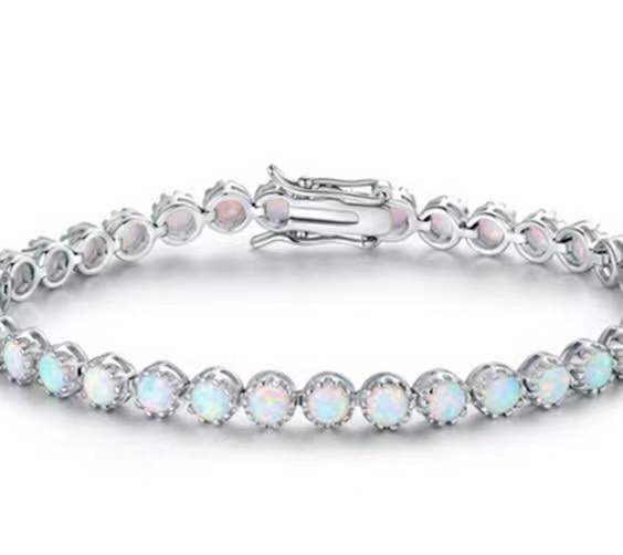 2018new Roman Opal Bracelet Women's Opal Inlaid Silver Bracelet for Women - product image 1