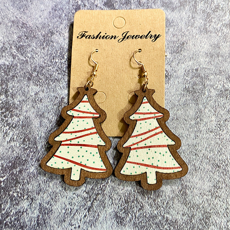 Vintage Cross Wood Earrings - product image 2