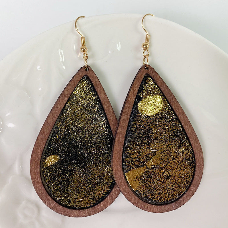 Boho Horse Leather Earrings - product image 6