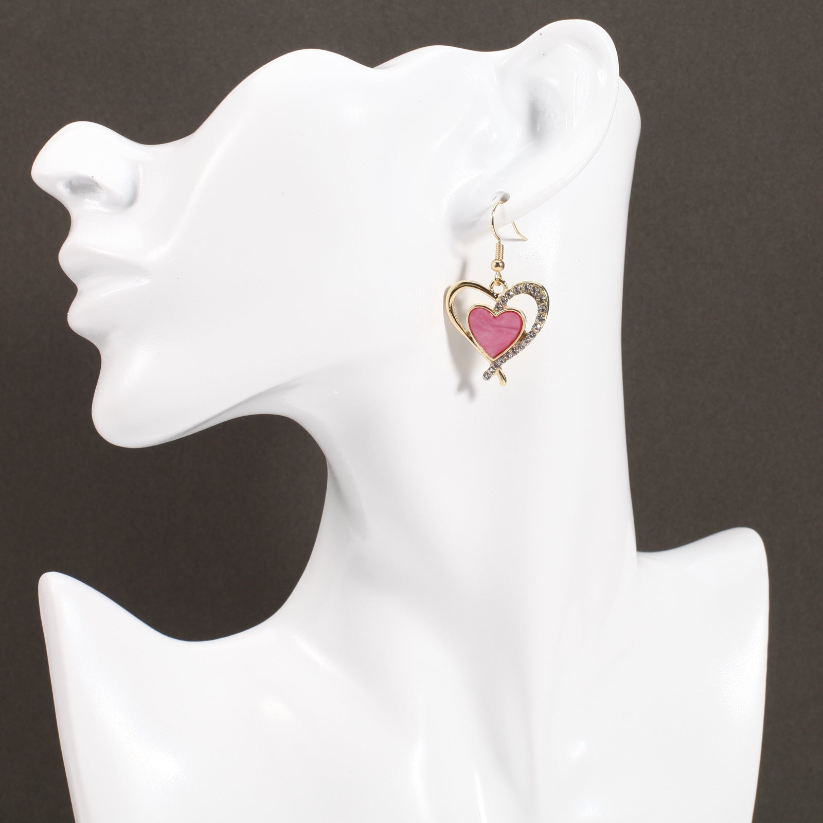 Heart Cross Crystal Earrings - product image 42