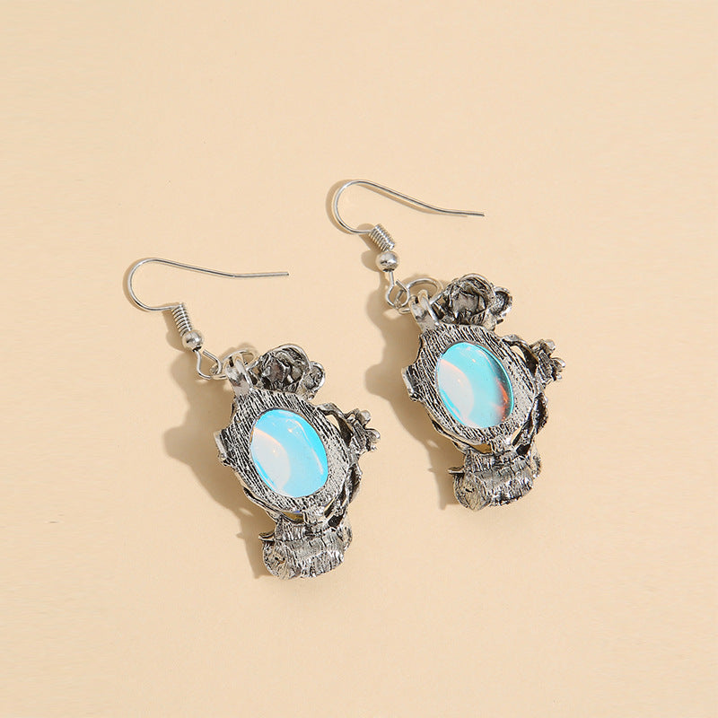 Vintage Floral Moon Cross Earrings - product image 10