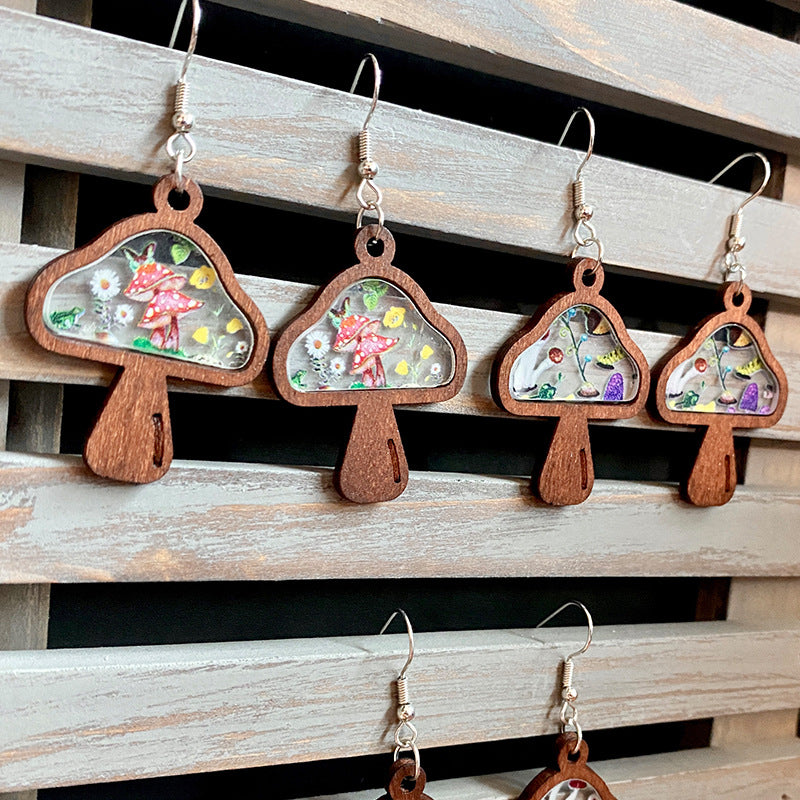 Floral Wood Earrings - product image 1