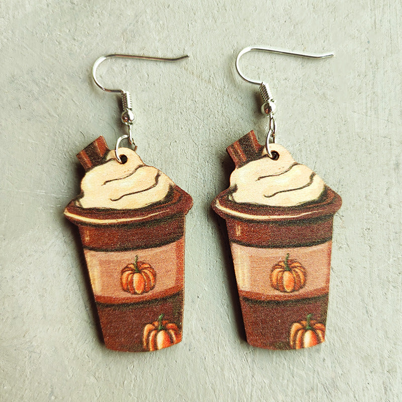 Floral Wood Earrings - product image 9