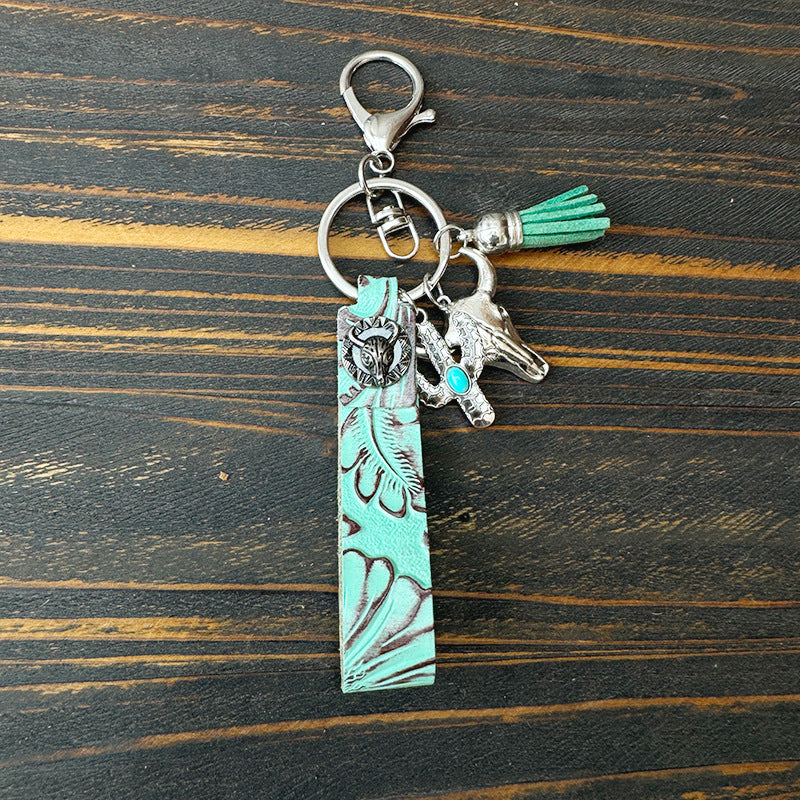 Western Turquoise Vintage Leather Necklace - product image 2