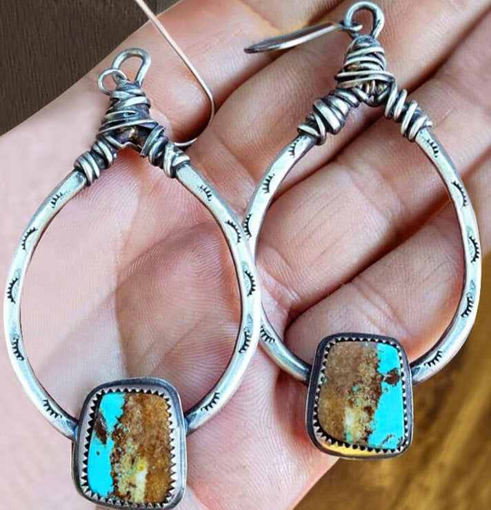Turquoise Vintage Cross Earrings - product image 13