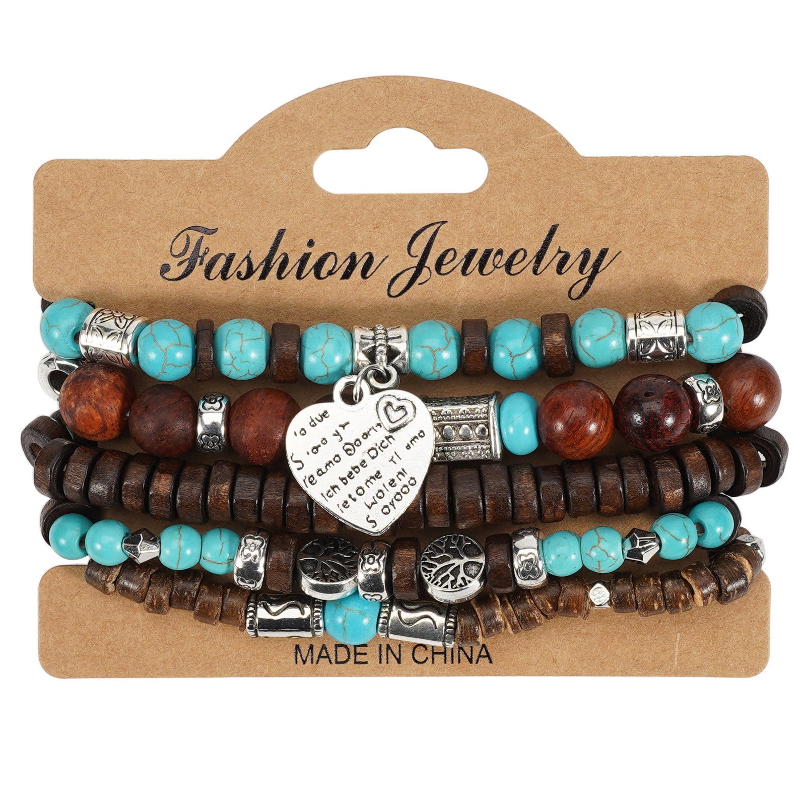 Heart Cross Wood Bracelet - product image 5