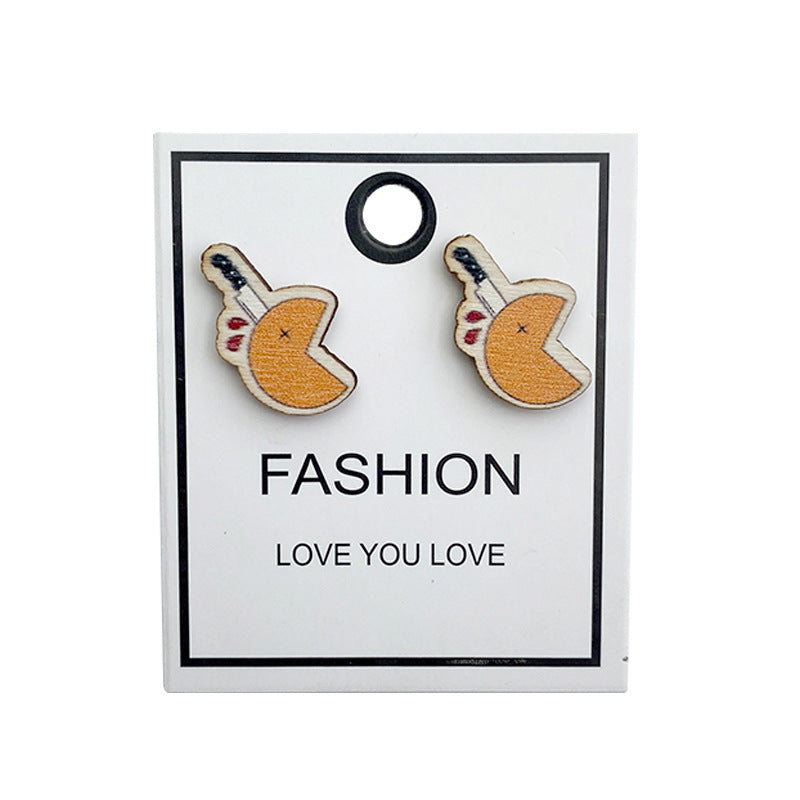 Cross Wood Earrings - product image 14