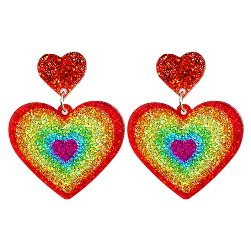 Heart Cross Acrylic Earrings - product image 4