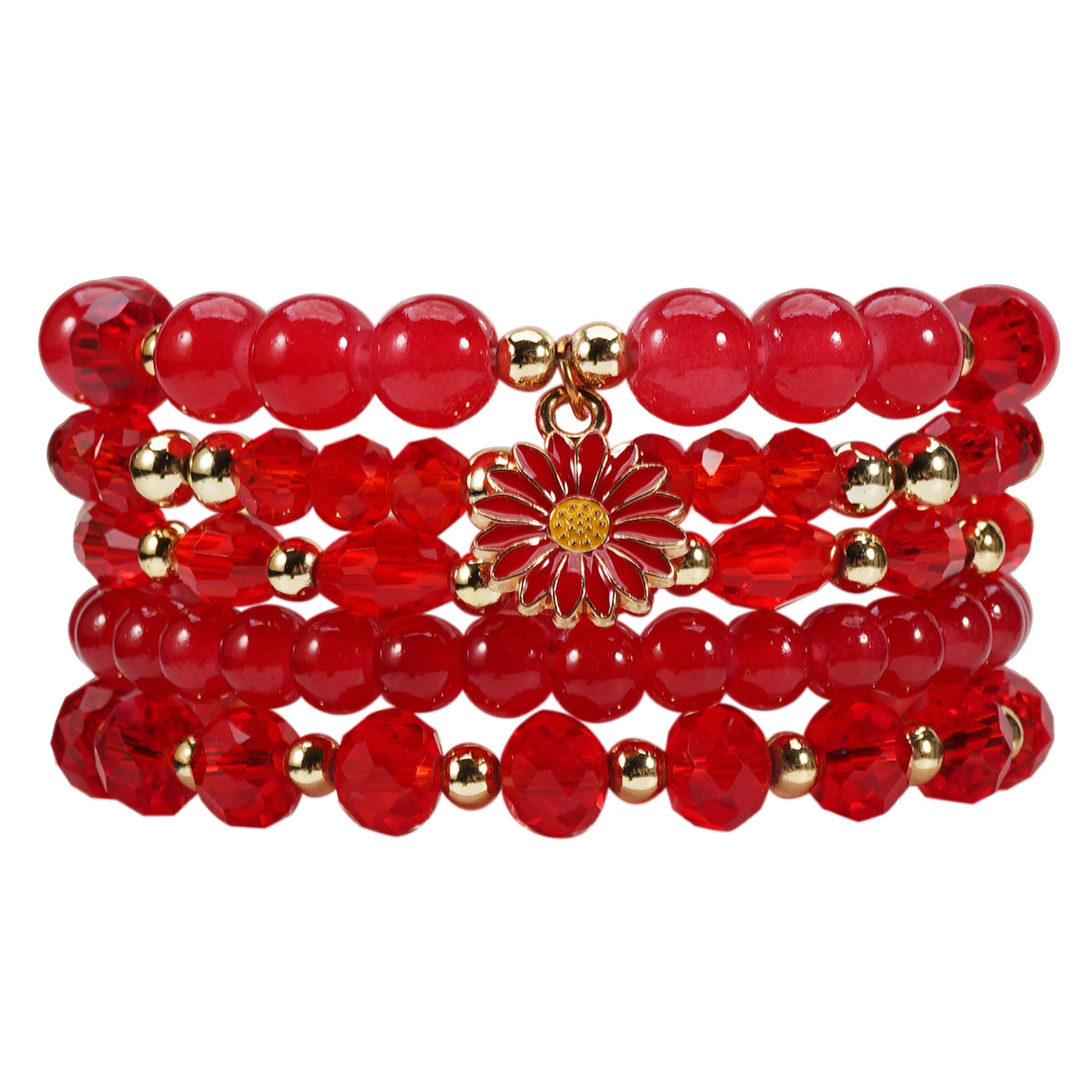 Boho Floral Cross Beaded Crystal Necklace - product image 10