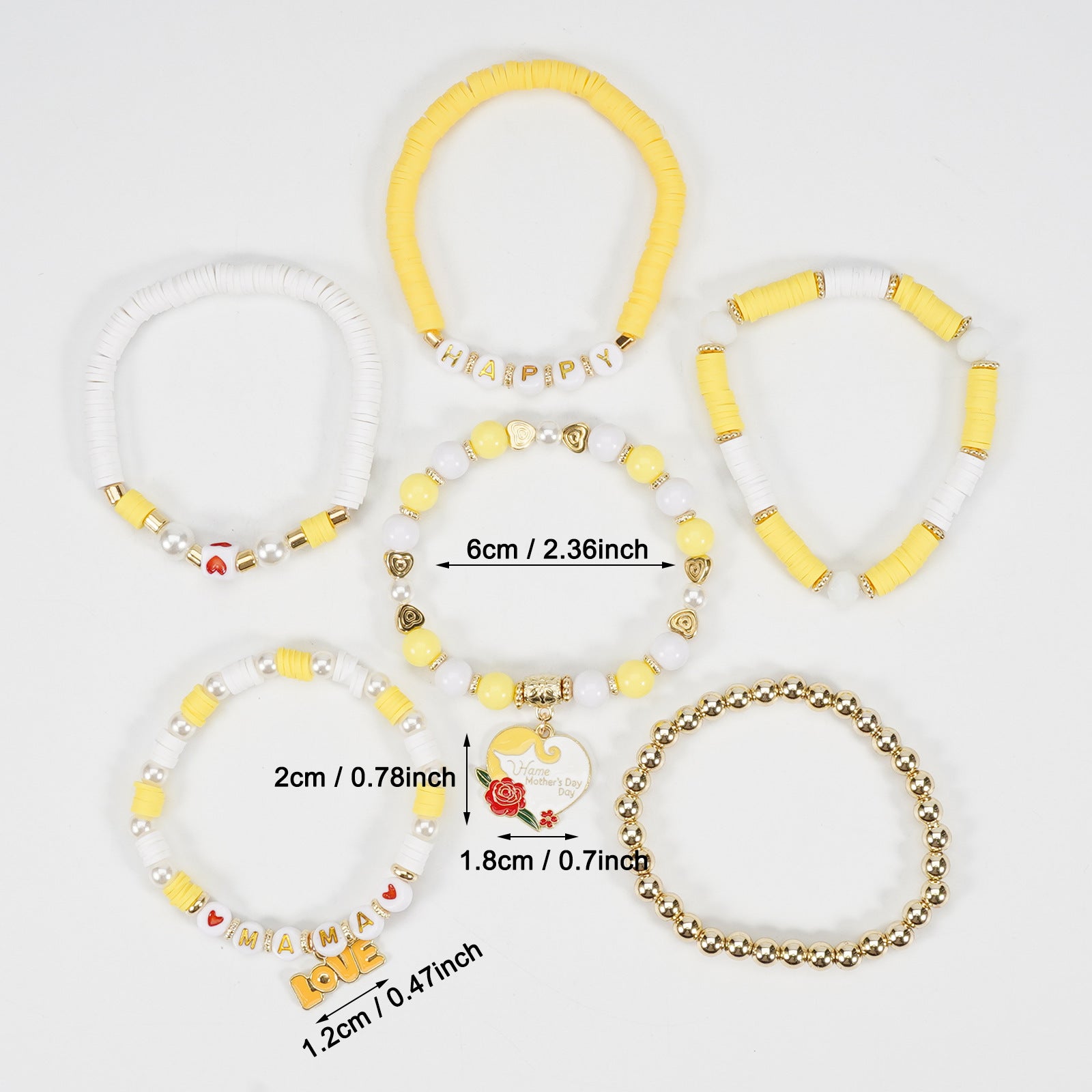 Floral Heart Beaded Bracelet - product image 4