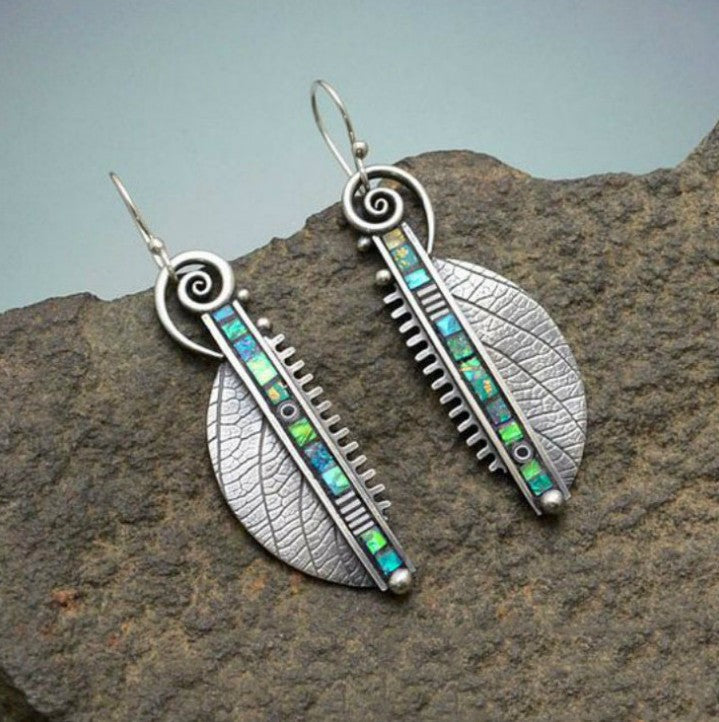 Earrings Inlaid with Sea Blue Topaz for Women Creative Rotating Water Drop - product image 35