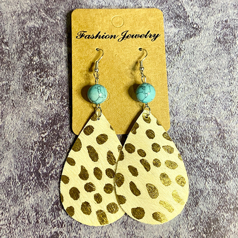 Western Turquoise Vintage Horse Cross Earrings - product image 15