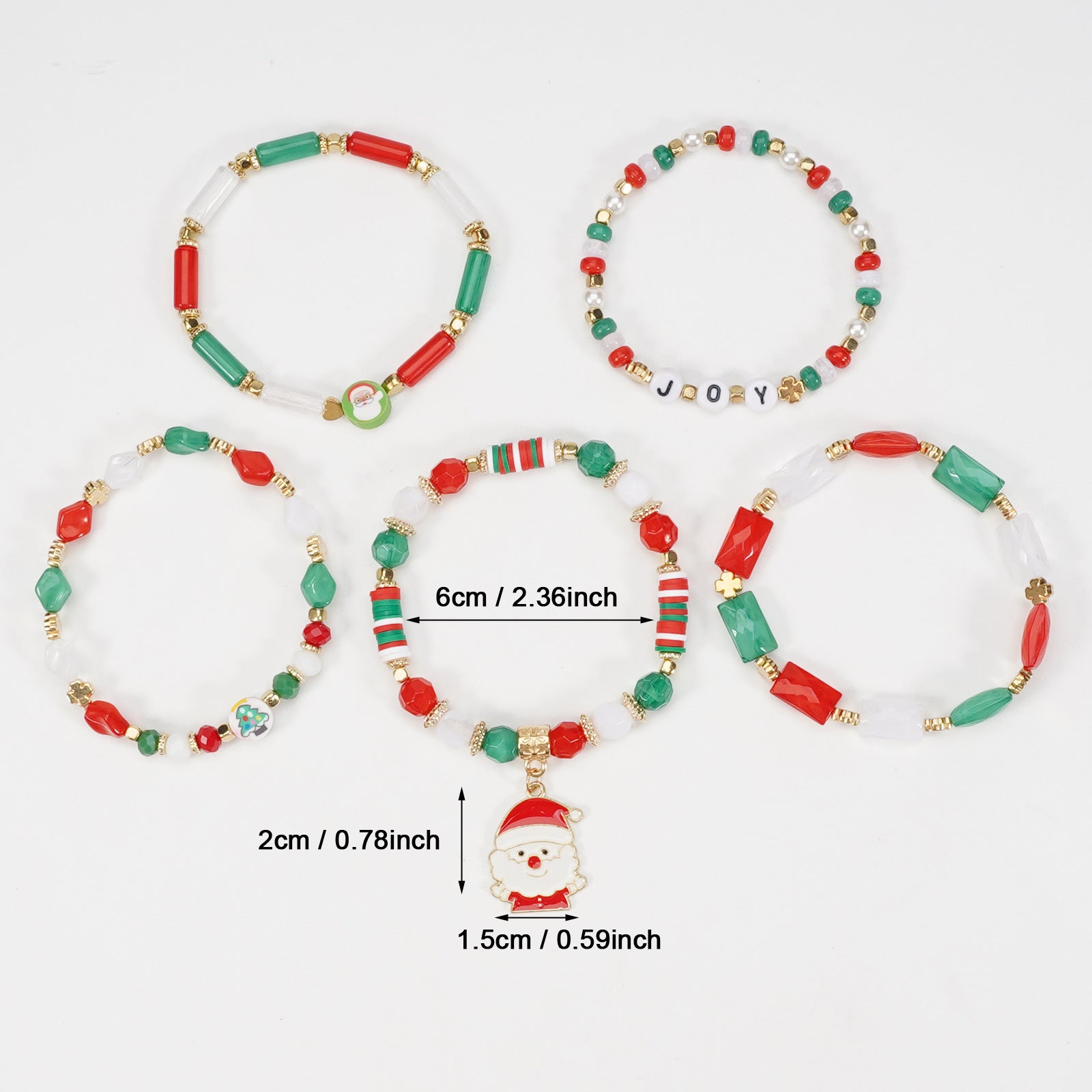 Christmas Bracelet Snowman - Christmas Tree - Santa Claus - Reindeer Antlers - product image 2