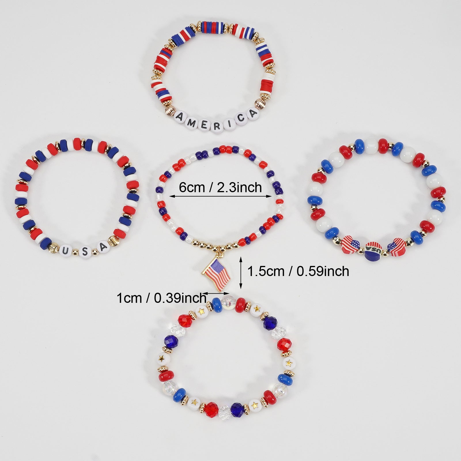 Flag Beaded Bracelet for Women - product image 4