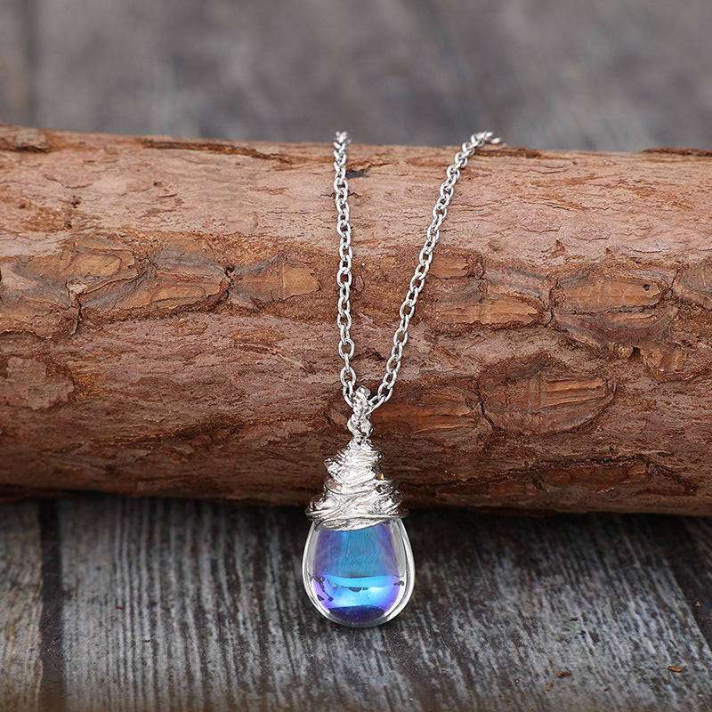 Boho Vintage Moon Cross Necklace