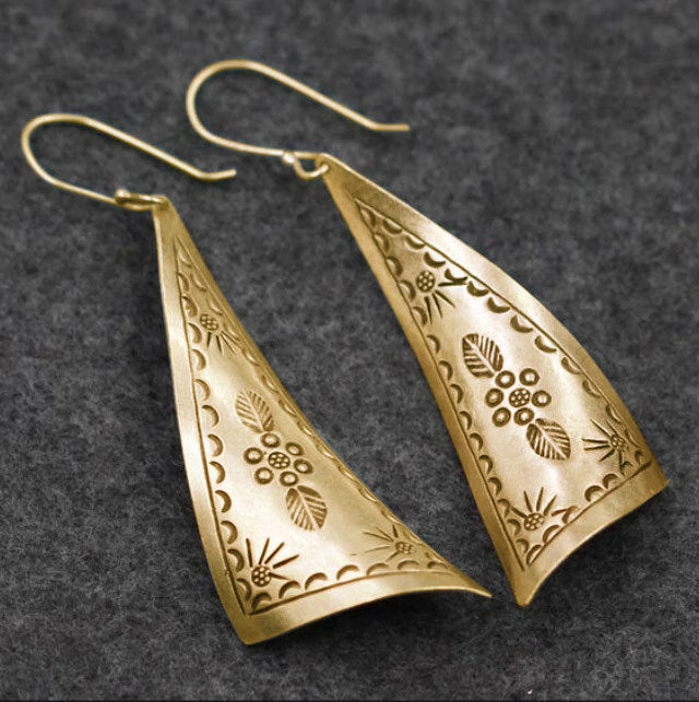 Boho Vintage Geometric Floral Cross Earrings - product image 12