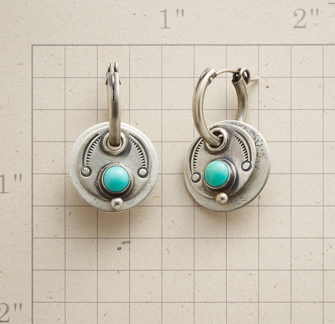 Turquoise Vintage Cross Earrings for Women - product image 3