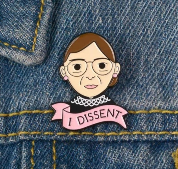Dissent Dissident Enamel Brooch Ruth Bader Ginsburg Brooch - Shirt Collar Pin - product image 7