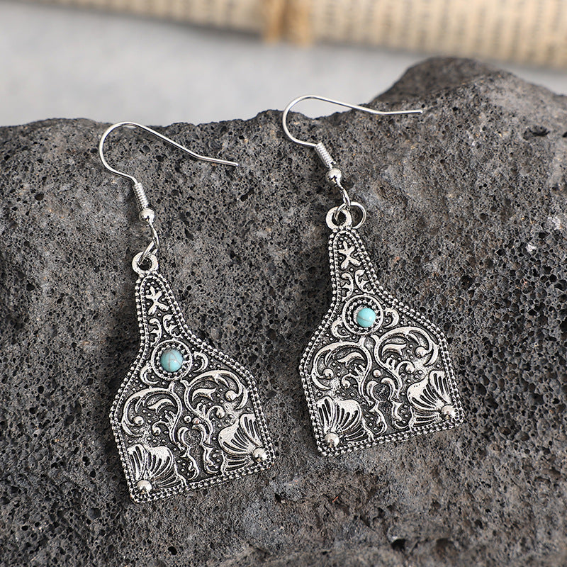 Turquoise Cross Earrings - product image 2