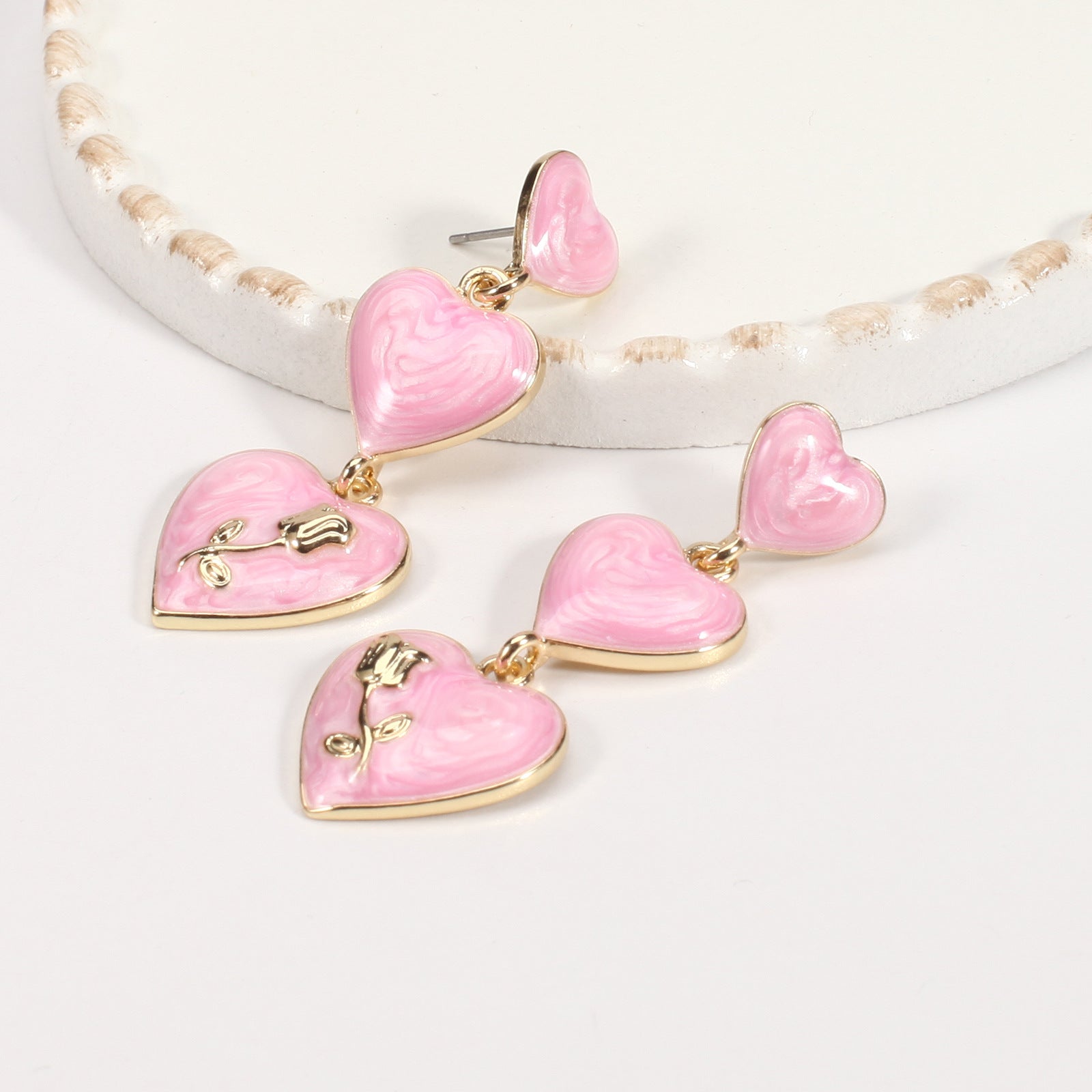 Heart Cross Crystal Earrings - product image 71