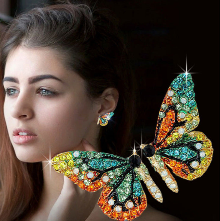 Heart Cross Butterfly Crystal Earrings for Women - product image 4
