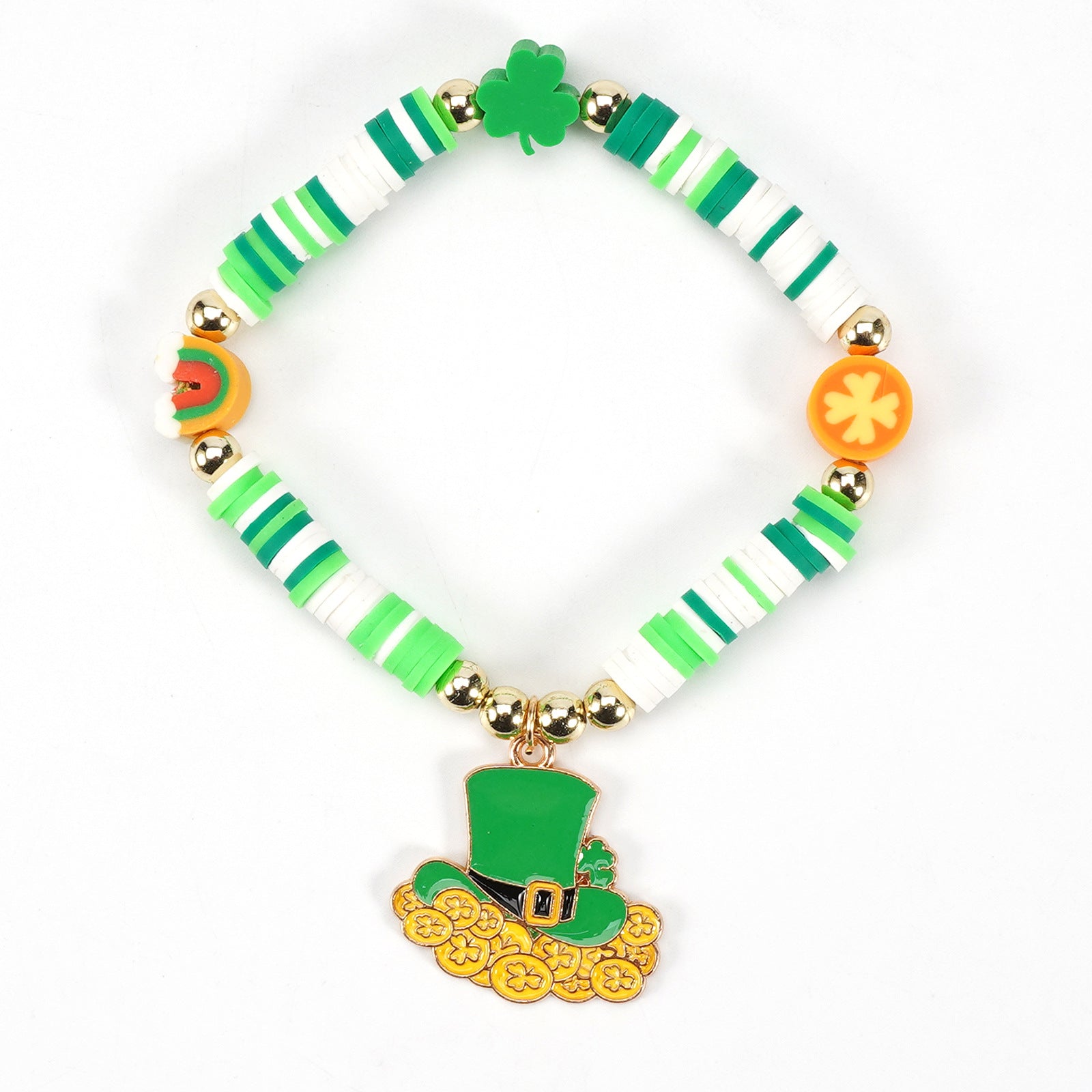 St. Patrick's Day Bracelet with A Fresh Green Clover Pendant and Lucky Letter - product image 7
