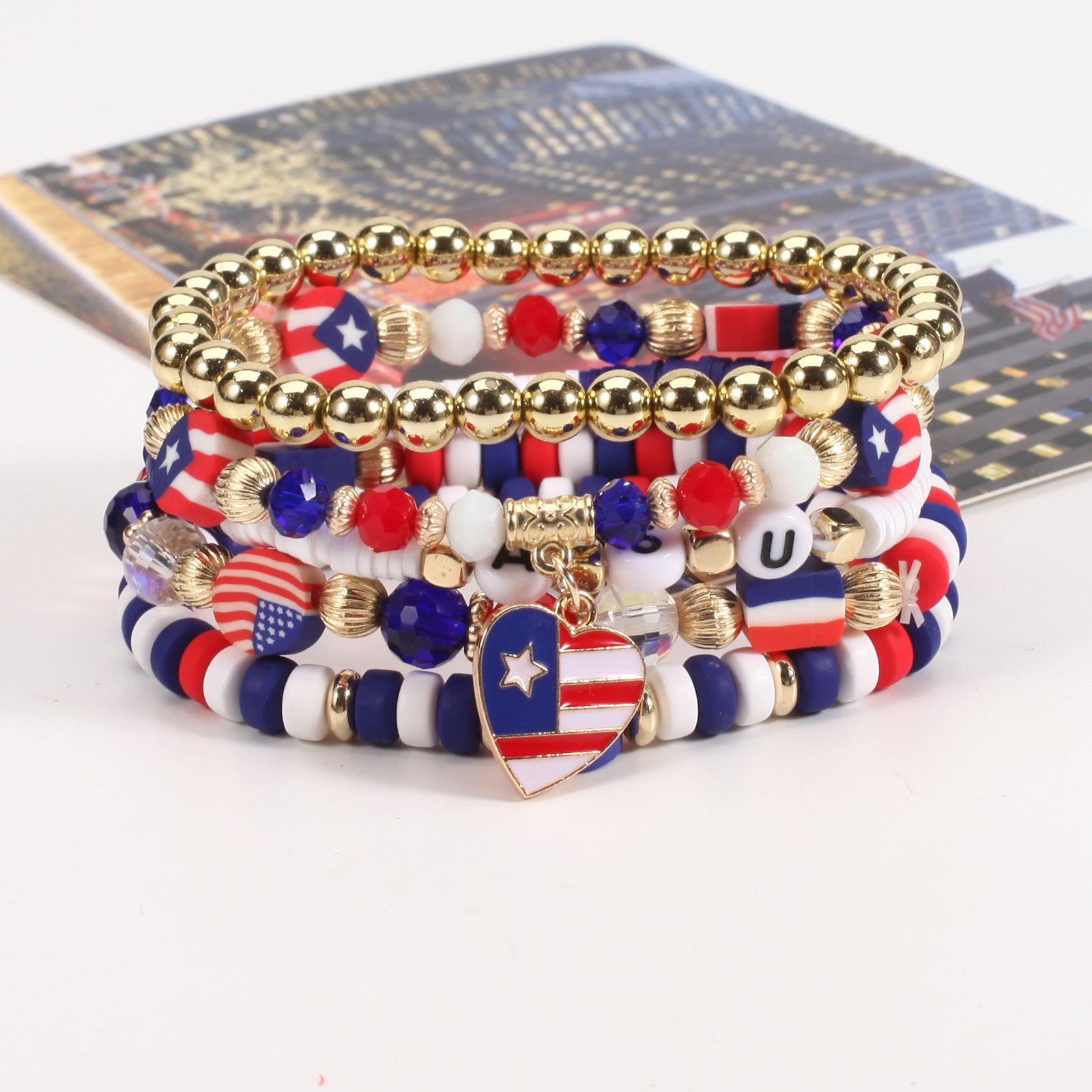 Flag Beaded Crystal Bracelet - product image 28