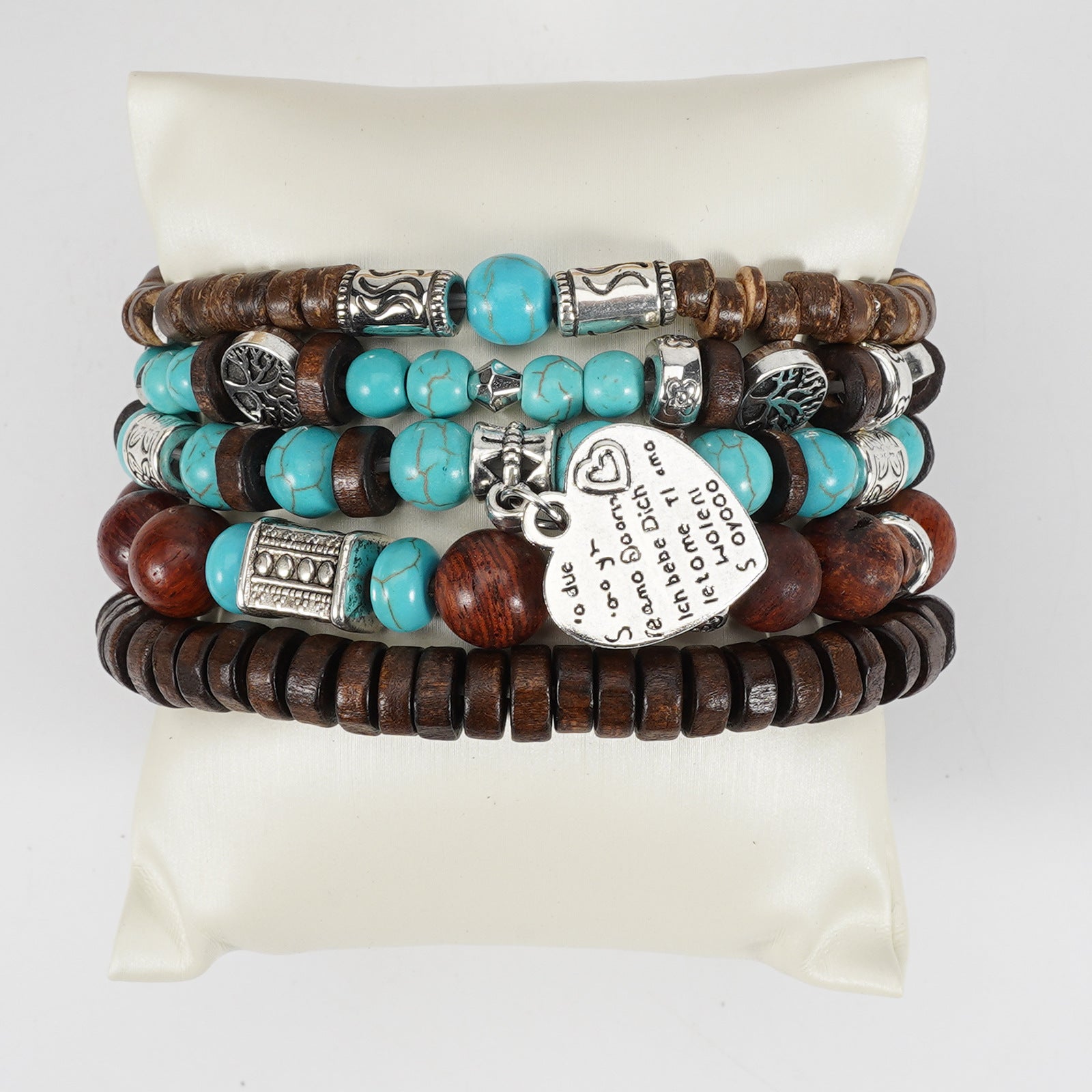 Heart Cross Wood Bracelet - product image 4