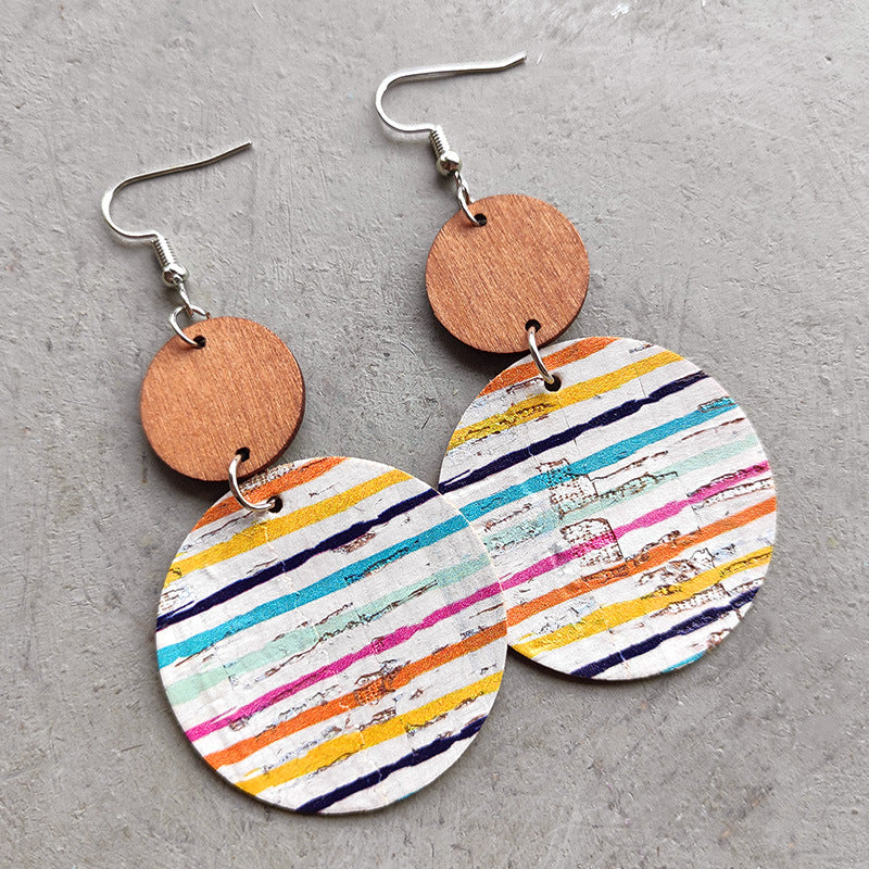 Boho Geometric Wood Earrings - product image 6