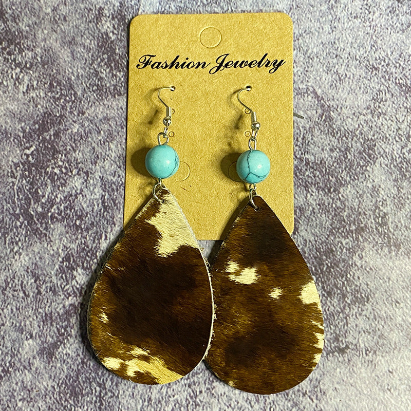 Western Turquoise Vintage Horse Cross Earrings - product image 10
