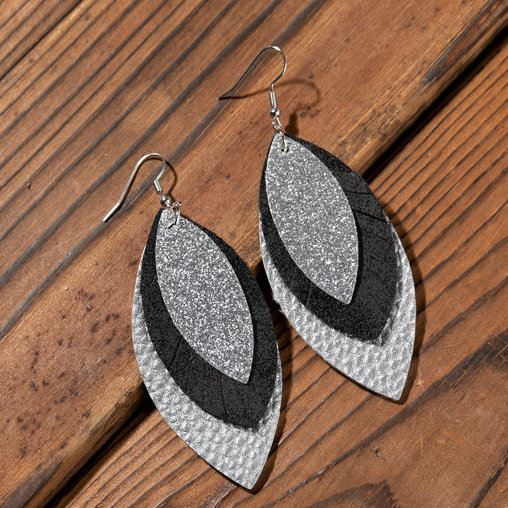 Cross Leather Earrings - product image 10