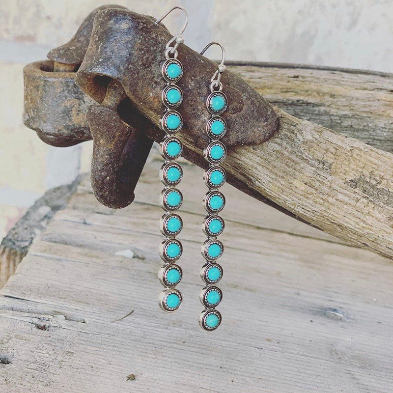 Turquoise Boho Vintage Earrings - product image 7