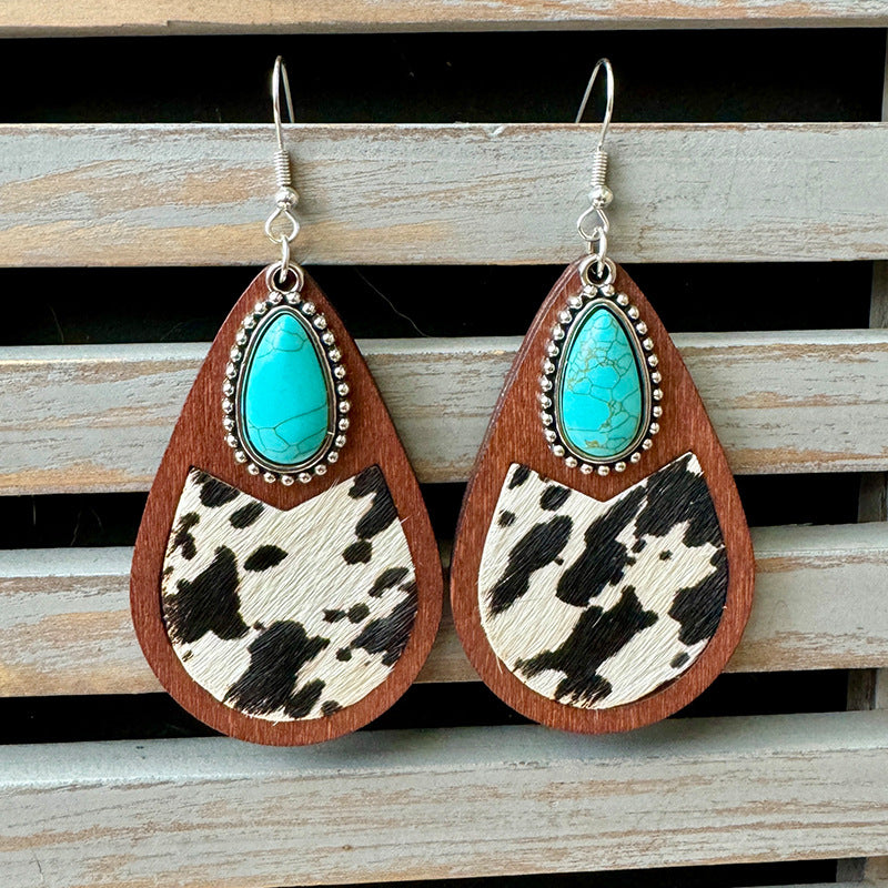 Western Vintage Horse Cross Leather Earrings - product image 15
