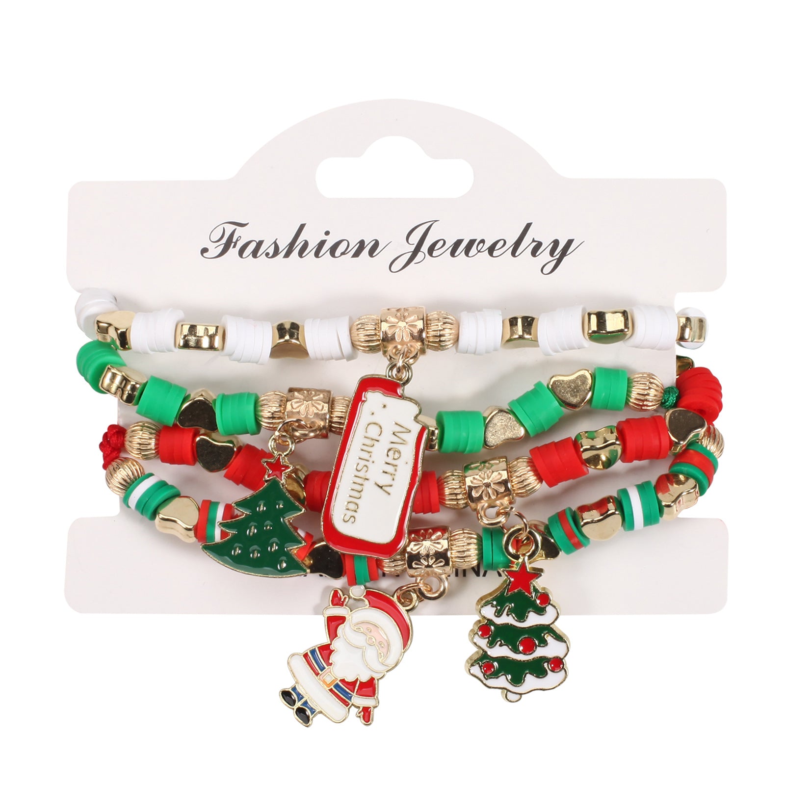 Christmas Bracelet Braided Adjustable Bracelet Snowman - Christmas Tree - - product image 5