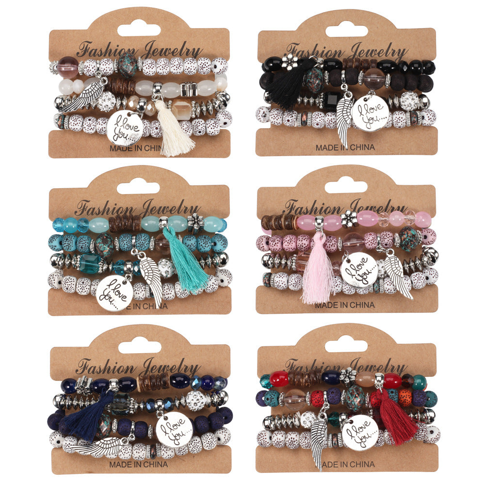 Boho Cross Beaded Bracelet - product image 1