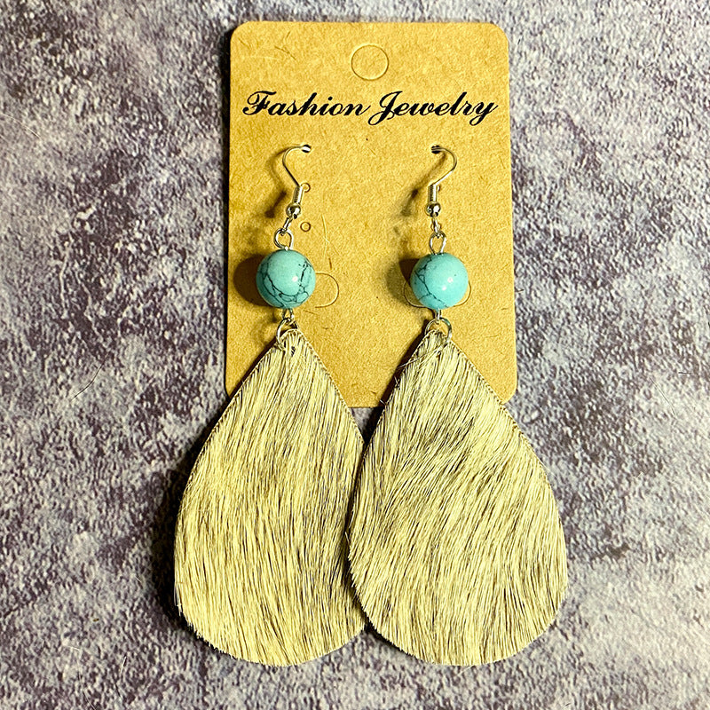 Western Turquoise Vintage Horse Cross Earrings - product image 9