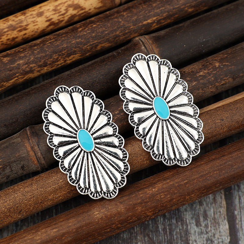 Boho Statement Floral Cross Earrings - product image 12