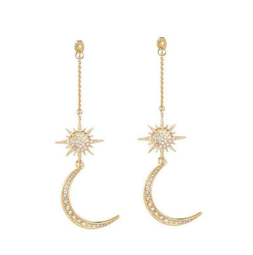 Moon Cross Crystal Earrings - product image 3