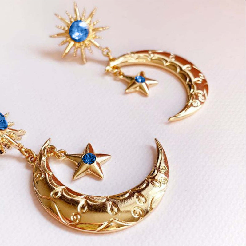 Vintage Moon Cross Earrings - product image 12