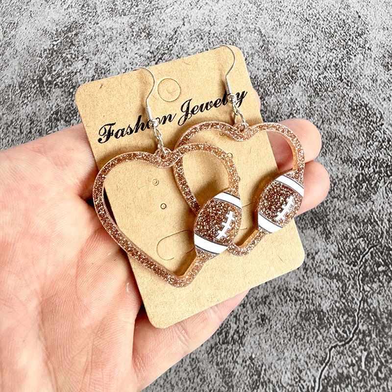 Heart Cross Acrylic Earrings - product image 3