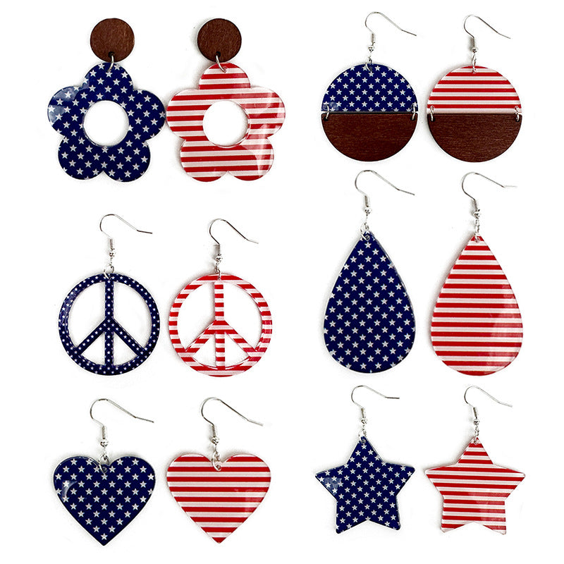 Flag Acrylic Earrings - product image 1