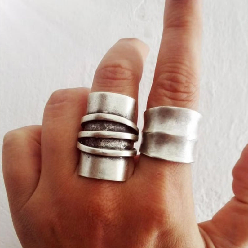 Vintage Statement Geometric Cross Ring - product image 7