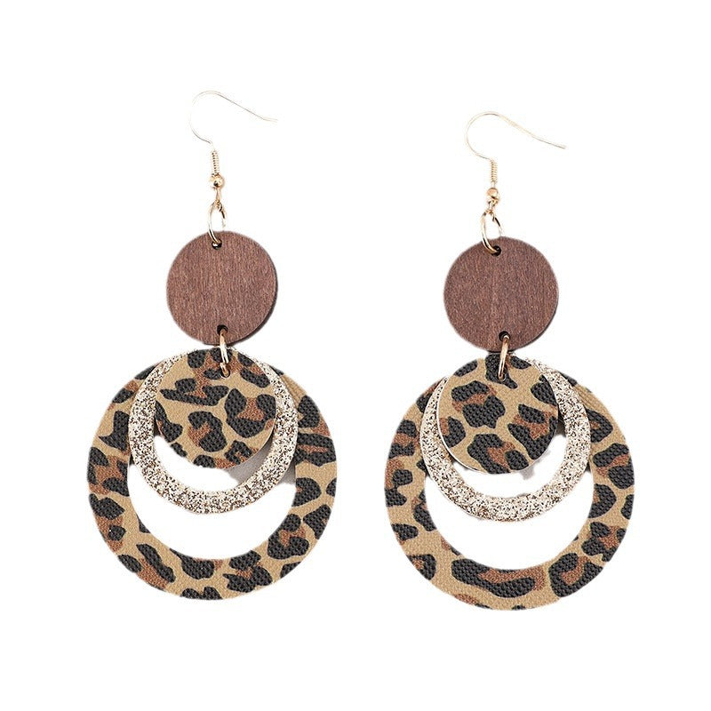 Vintage Cross Leather Earrings - product image 5